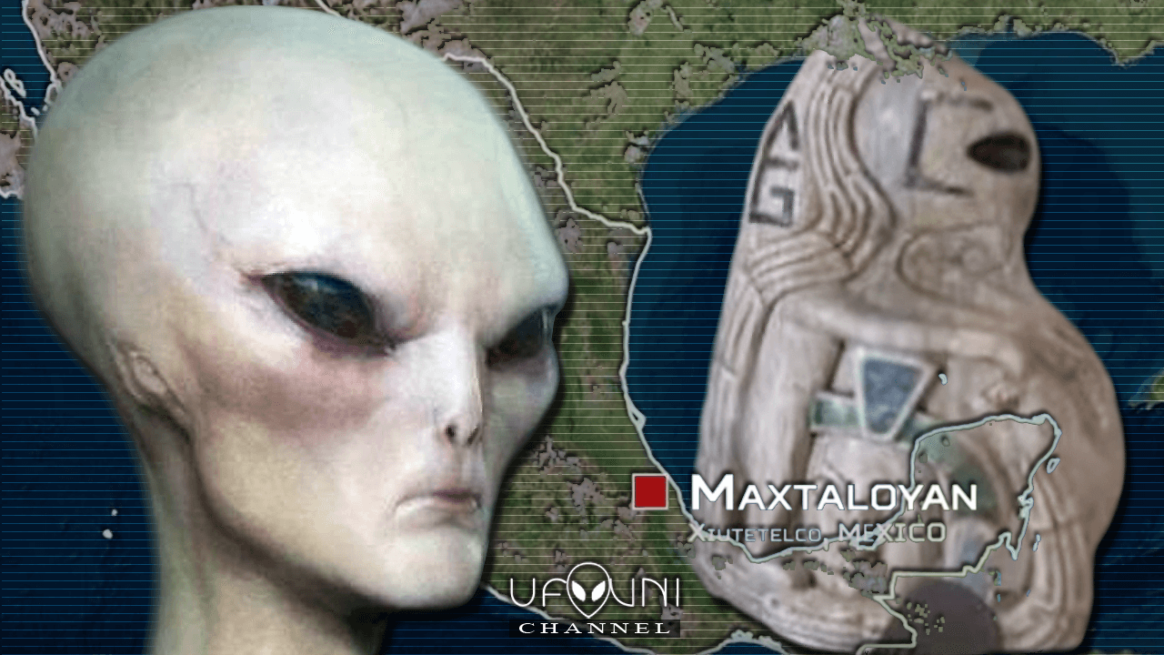 Maxtaloyan: Otra estatua maya que representa un alienígena humanoide descubierta